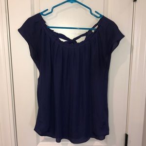 Lauren Conrad Navy Blue Blouse